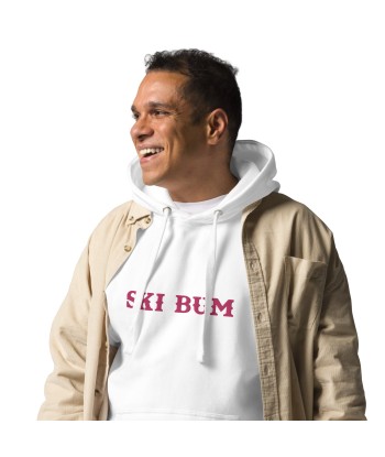 Sweat à capuche unisexe en coton Ski Bum Flamingo brodé Profitez des Offres !