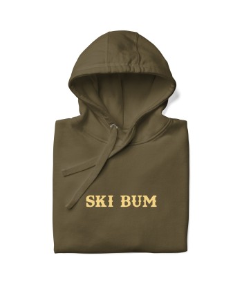 Sweat à capuche unisexe en coton Ski Bum texte clair (face & dos) livraison et retour toujours gratuits