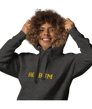 Sweat à capuche unisexe en coton Ski Bum Gold brodé les muscles