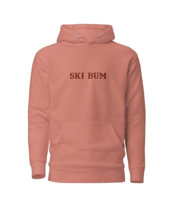 Sweat à capuche unisexe en coton Ski Bum texte foncé (face & dos) français