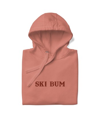 Sweat à capuche unisexe en coton Ski Bum texte foncé (face & dos) français