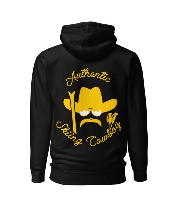 Sweat à capuche unisexe en coton Authentic Skiing Cowboy doré (face & dos) vous aussi creer 