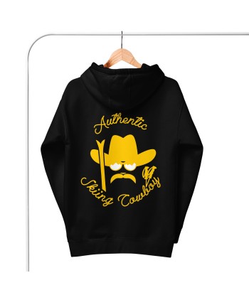 Sweat à capuche unisexe en coton Authentic Skiing Cowboy doré (face & dos) vous aussi creer 