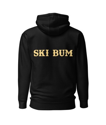 Sweat à capuche unisexe en coton Ski Bum texte clair (face & dos) livraison et retour toujours gratuits