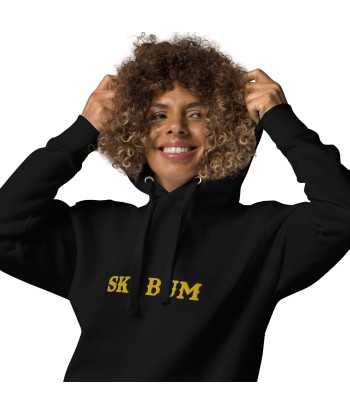 Sweat à capuche unisexe en coton Ski Bum Gold brodé les muscles