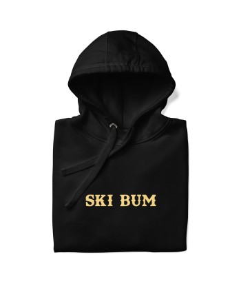 Sweat à capuche unisexe en coton Ski Bum texte clair (face & dos) livraison et retour toujours gratuits