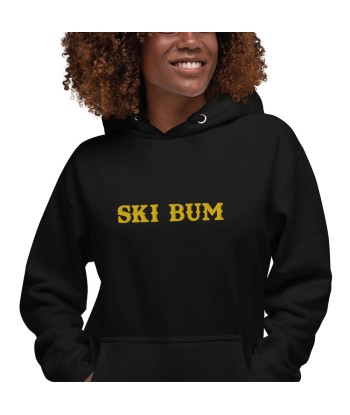 Sweat à capuche unisexe en coton Ski Bum Gold brodé les muscles