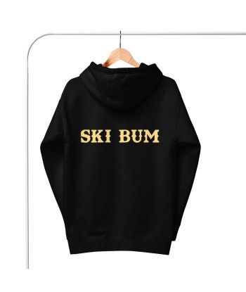 Sweat à capuche unisexe en coton Ski Bum texte clair (face & dos) livraison et retour toujours gratuits