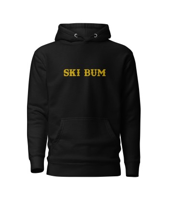 Sweat à capuche unisexe en coton Ski Bum Gold brodé les muscles