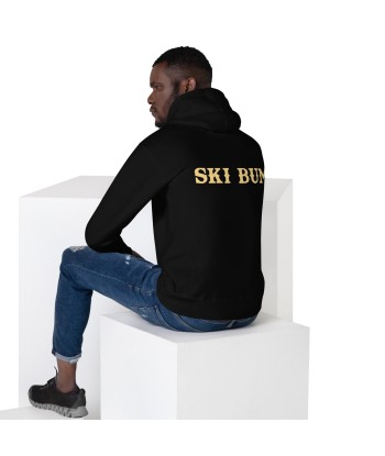 Sweat à capuche unisexe en coton Ski Bum texte clair (face & dos) livraison et retour toujours gratuits