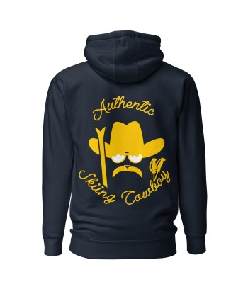 Sweat à capuche unisexe en coton Authentic Skiing Cowboy doré (face & dos) vous aussi creer 