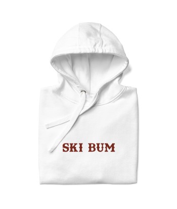 Sweat à capuche unisexe en coton Ski Bum texte foncé (face & dos) français