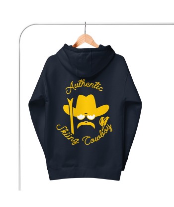 Sweat à capuche unisexe en coton Authentic Skiing Cowboy doré (face & dos) vous aussi creer 