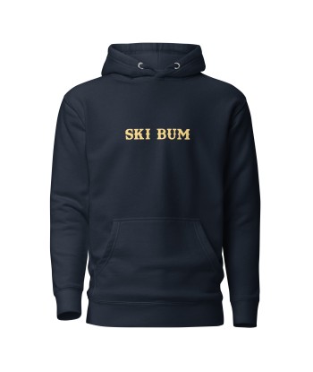 Sweat à capuche unisexe en coton Ski Bum texte clair (face & dos) livraison et retour toujours gratuits