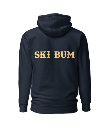 Sweat à capuche unisexe en coton Ski Bum texte clair (face & dos) livraison et retour toujours gratuits