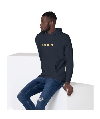 Sweat à capuche unisexe en coton Ski Bum texte clair (face & dos) livraison et retour toujours gratuits