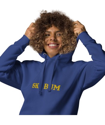 Sweat à capuche unisexe en coton Ski Bum Gold brodé les muscles