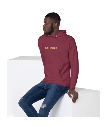 Sweat à capuche unisexe en coton Ski Bum texte clair (face & dos) livraison et retour toujours gratuits