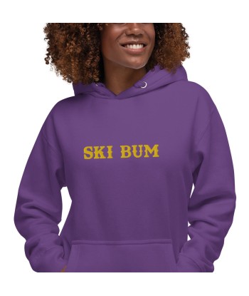 Sweat à capuche unisexe en coton Ski Bum Gold brodé les muscles