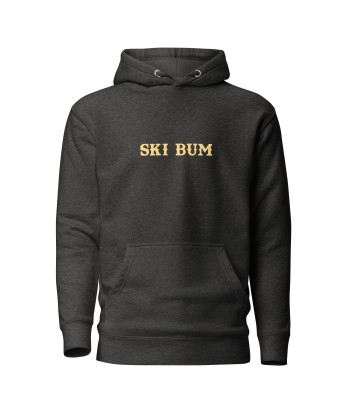 Sweat à capuche unisexe en coton Ski Bum texte clair (face & dos) livraison et retour toujours gratuits