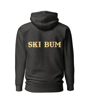 Sweat à capuche unisexe en coton Ski Bum texte clair (face & dos) livraison et retour toujours gratuits