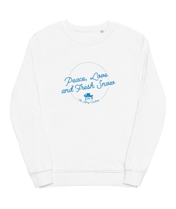 Sweat écologique unisexe Peace, Love and Fresh Snow meilleur choix