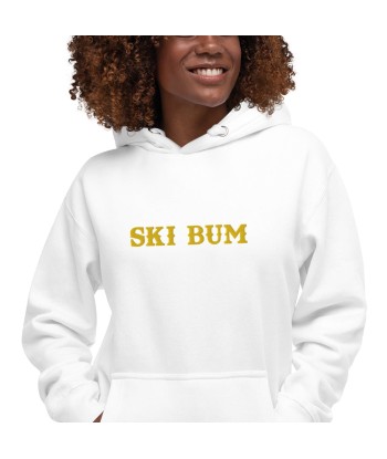 Sweat à capuche unisexe en coton Ski Bum Gold brodé les muscles