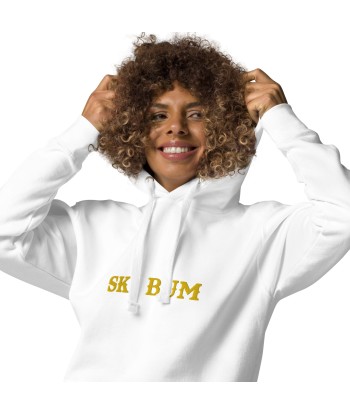 Sweat à capuche unisexe en coton Ski Bum Gold brodé les muscles