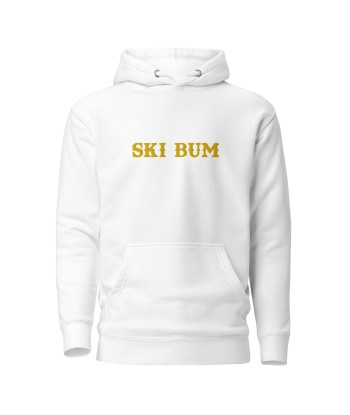 Sweat à capuche unisexe en coton Ski Bum Gold brodé les muscles