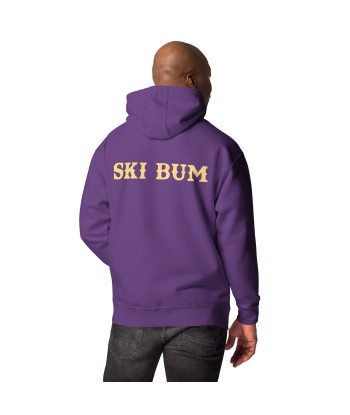 Sweat à capuche unisexe en coton Ski Bum texte clair (face & dos) livraison et retour toujours gratuits