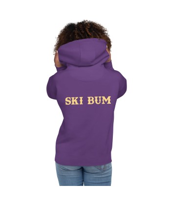 Sweat à capuche unisexe en coton Ski Bum texte clair (face & dos) livraison et retour toujours gratuits