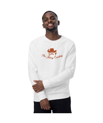 Sweatshirt écologique raglan unisexe Skiing Cowboy grand motif brodé & Ski Fight at OK Corral Outline (dos) en ligne des produits 