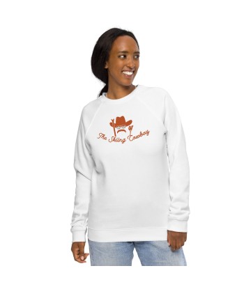 Sweatshirt écologique raglan unisexe Skiing Cowboy grand motif brodé & Ski Fight at OK Corral Outline (dos) en ligne des produits 