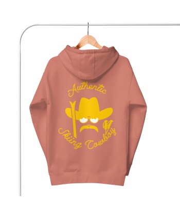 Sweat à capuche unisexe en coton Authentic Skiing Cowboy doré (face & dos) vous aussi creer 