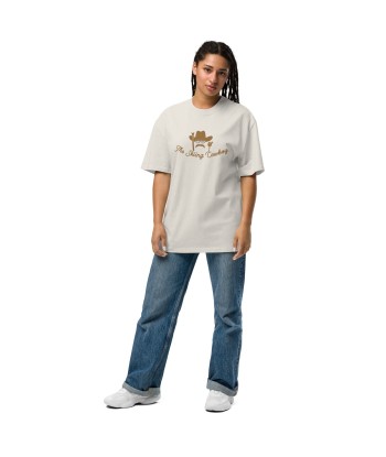 T-shirt oversize épais en coton The Skiing Cowboy brodé Old Gold de la marque