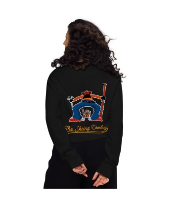 Sweatshirt écologique raglan unisexe Skiing Cowboy grand motif brodé & Ski Fight at OK Corral Outline (dos) en ligne des produits 