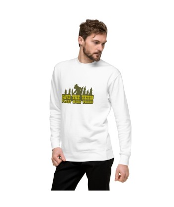 Sweatshirt premium unisexe Save the Yetis, Plant more Trees est présent 