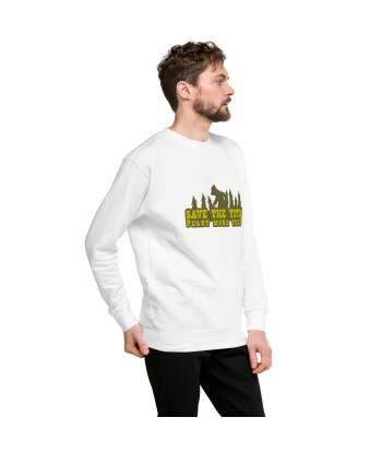 Sweatshirt premium unisexe Save the Yetis, Plant more Trees est présent 