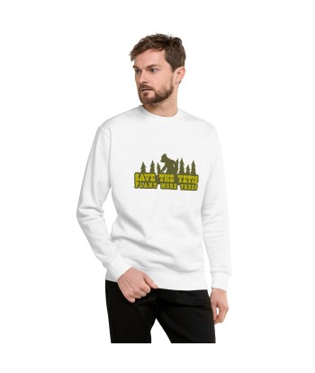 Sweatshirt premium unisexe Save the Yetis, Plant more Trees est présent 