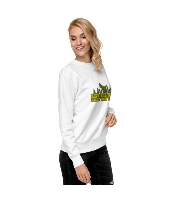 Sweatshirt premium unisexe Save the Yetis, Plant more Trees est présent 