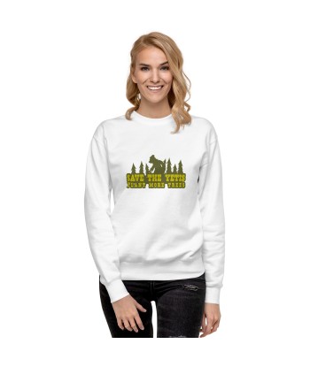 Sweatshirt premium unisexe Save the Yetis, Plant more Trees est présent 