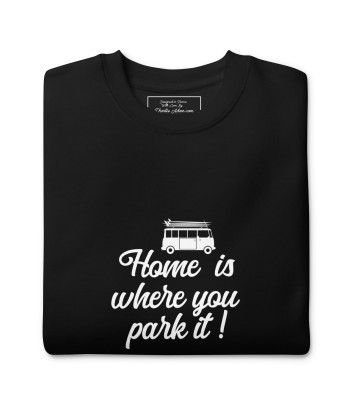 Sweatshirt premium unisexe White Surf Combi Home is where you park it En savoir plus