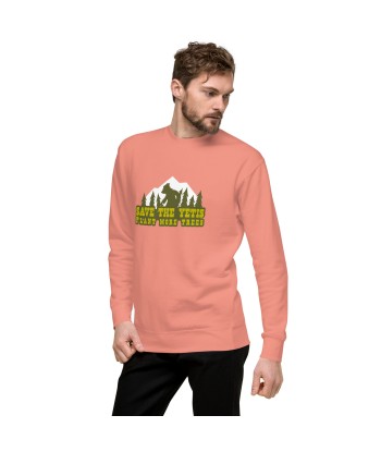 Sweatshirt premium unisexe Save the Yetis, Plant more Trees est présent 