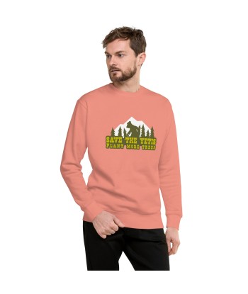 Sweatshirt premium unisexe Save the Yetis, Plant more Trees est présent 