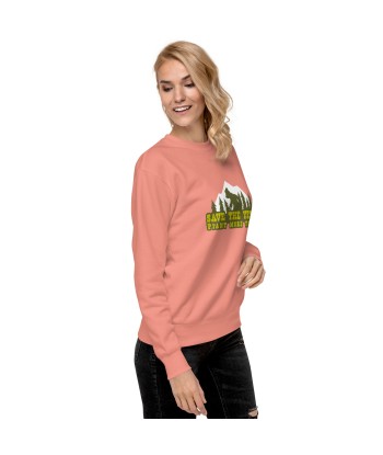 Sweatshirt premium unisexe Save the Yetis, Plant more Trees est présent 