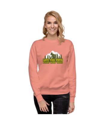 Sweatshirt premium unisexe Save the Yetis, Plant more Trees est présent 