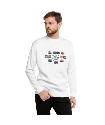 Sweatshirt premium unisexe Square Vintage Campers les ligaments