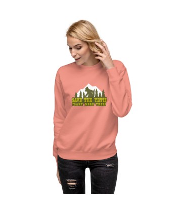 Sweatshirt premium unisexe Save the Yetis, Plant more Trees est présent 