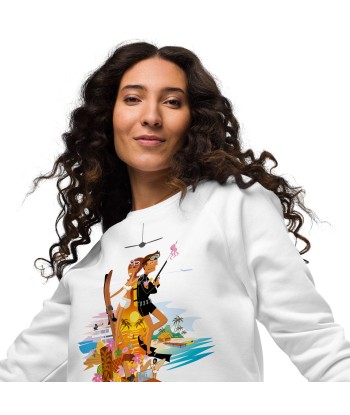 Sweatshirt écologique raglan unisexe License to Chill Vamos a la Playa rembourrage situé sous