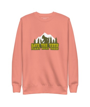 Sweatshirt premium unisexe Save the Yetis, Plant more Trees est présent 